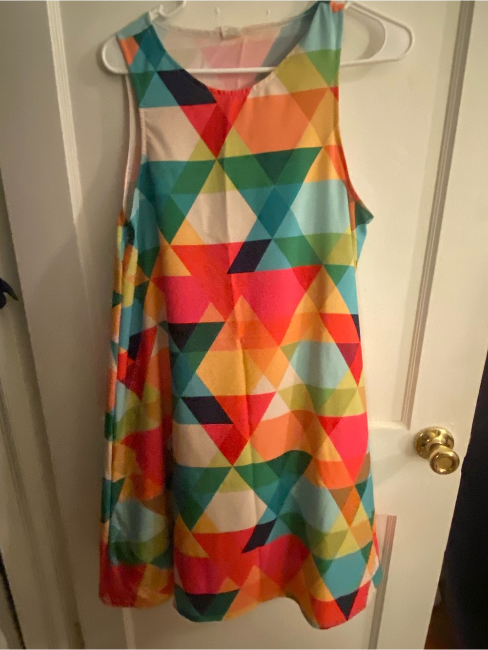 Women’s Multicolor Geometric A-Line Dress